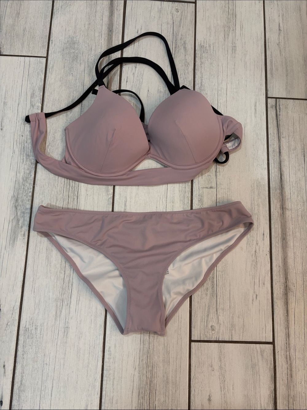 PINK Victoria's Secret Mauve Push-Up Bikini Set